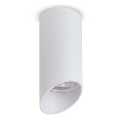 Maclean surface mount / tube luminaire, spot, round, aluminum, GU10, 55x130mm, white, MCE360 W+LED bulb GU10 7W Maclean Energy MCE437 WW warm white 3000K, 220-240V~, 50/60Hz, 490 lumens