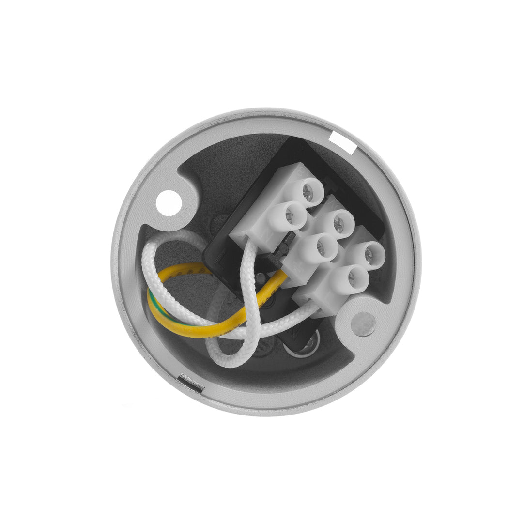 Maclean surface-mounted luminaire / tube, spot, round, aluminum, GU10, 55x130mm, color white, MCE360 W 3pcs + LED bulb GU10 7W Maclean Energy MCE437 WW warm white 3000K, 220-240V~, 50/60Hz, 3pcs