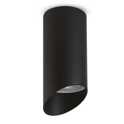 Maclean surface mount / tube luminaire, spot, round, aluminum, GU10, 55x130mm, black color, MCE360 B+LED bulb GU10 7W Maclean Energy MCE437 NW neutral white 4000K, 220-240V~, 50/60Hz, 490lm