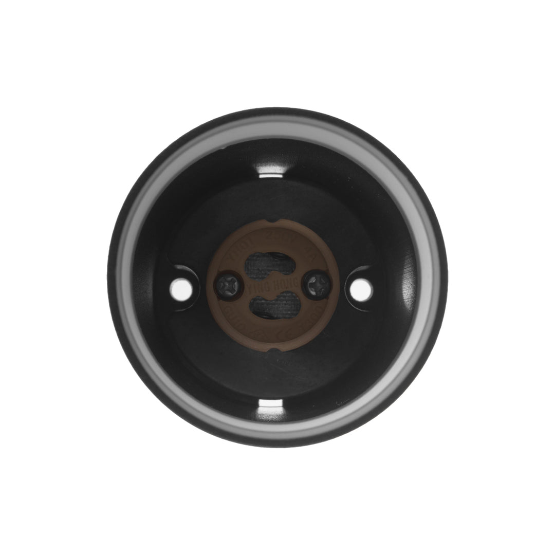 Maclean surface-mounted luminaire / tube, spot, round, aluminum, GU10, 55x130mm, black color, MCE360 B 3pcs + LED bulb GU10 7W Maclean Energy MCE437 WW warm white 3000K, 220-240V~, 50/60Hz, 3pcs