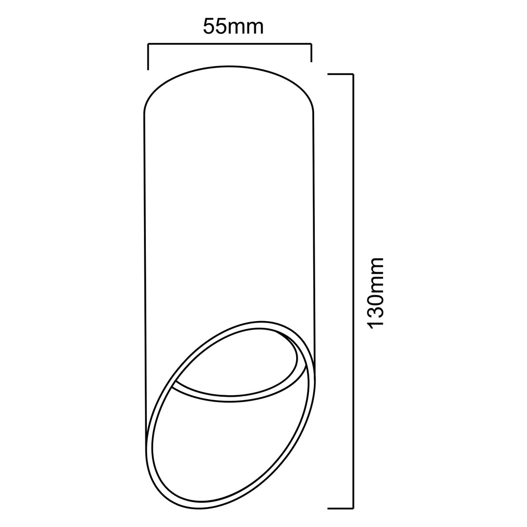 Maclean surface-mounted luminaire / tube, spot, round, aluminum, GU10, 55x130mm, black color, MCE360 B 3pcs + LED bulb GU10 7W Maclean Energy MCE437 NW neutral white 4000K, 220-240V~, 50/60Hz 3pcs