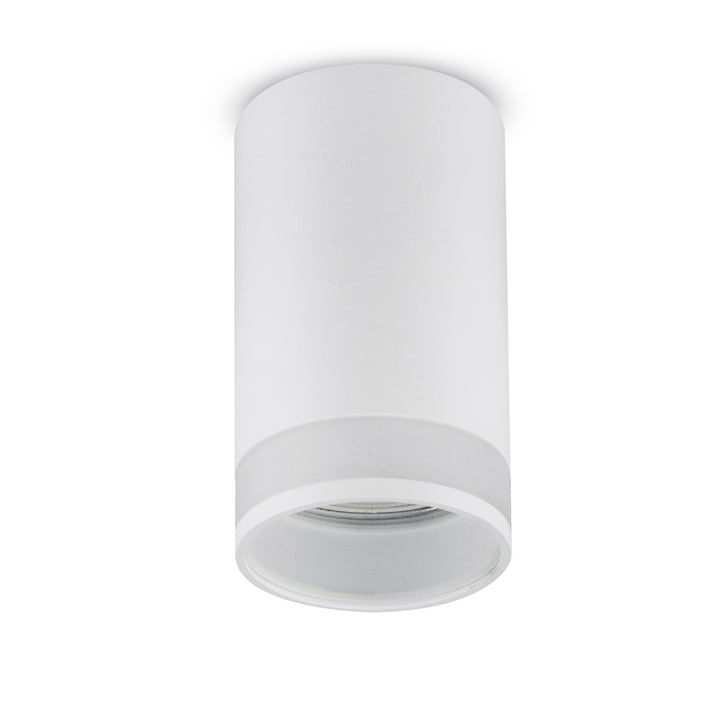 Maclean surface mount / tube luminaire, spot, round, aluminum, GU10, 55x130mm, white, MCE361 W+LED bulb GU10 7W Maclean Energy MCE437 WW warm white 3000K, 220-240V~, 50/60Hz, 490 lumens