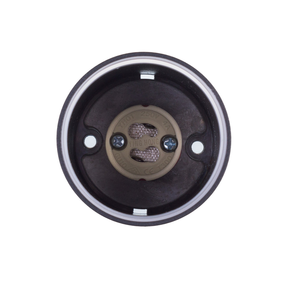 Maclean surface-mounted luminaire / tube, spot, round, aluminum, GU10, 55x130mm, black color, MCE361 B + LED bulb GU10 7W Maclean Energy MCE437 WW warm white 3000K, 220-240V~, 50/60Hz, 490 lm