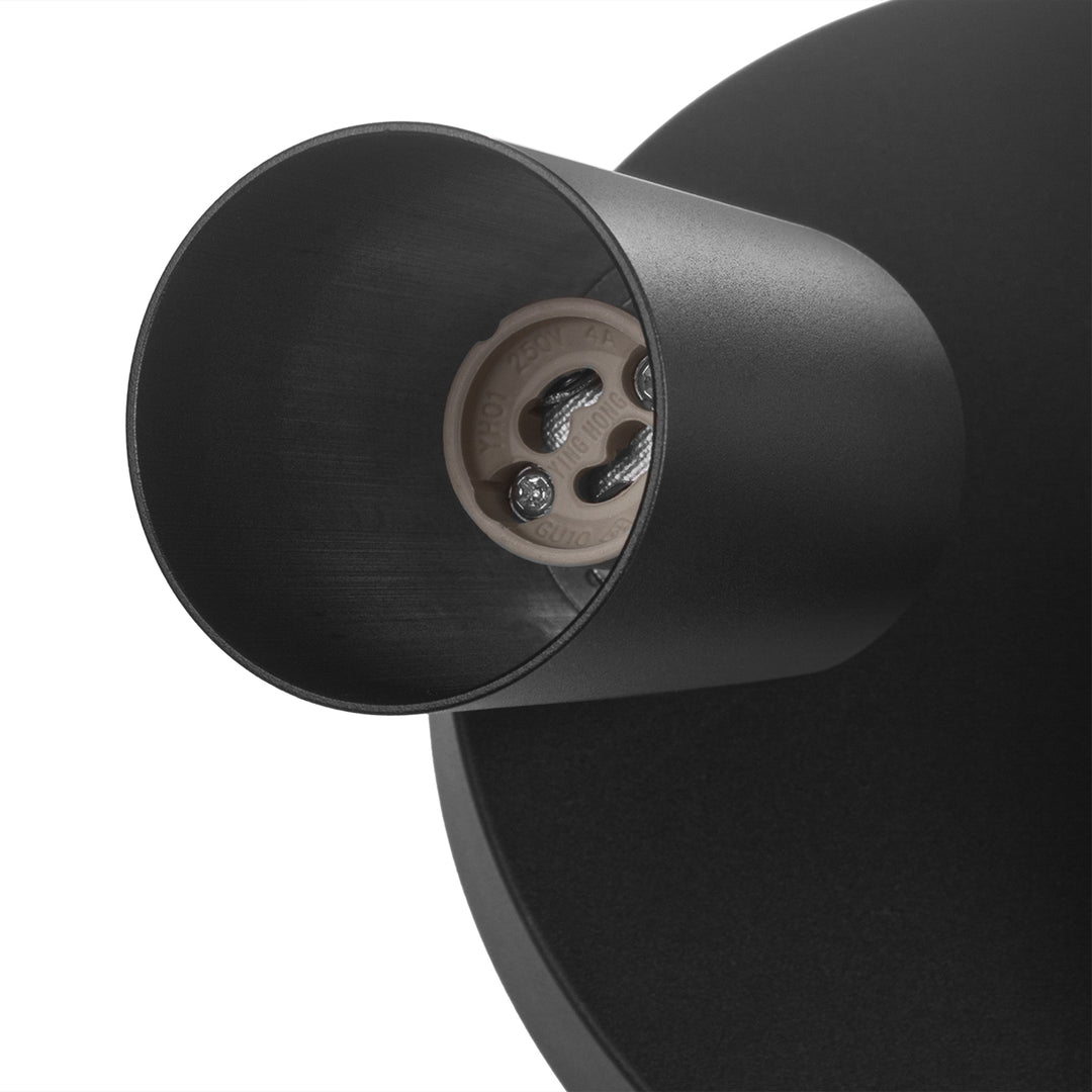 Maclean ceiling lamp, spot, movable, aluminum, 3xGU10, 55x90mm, matte black color, MCE362 B + LED bulb GU10 7W Maclean Energy MCE437 WW warm white 3000K, 220-240V~, 50/60Hz 3pcs