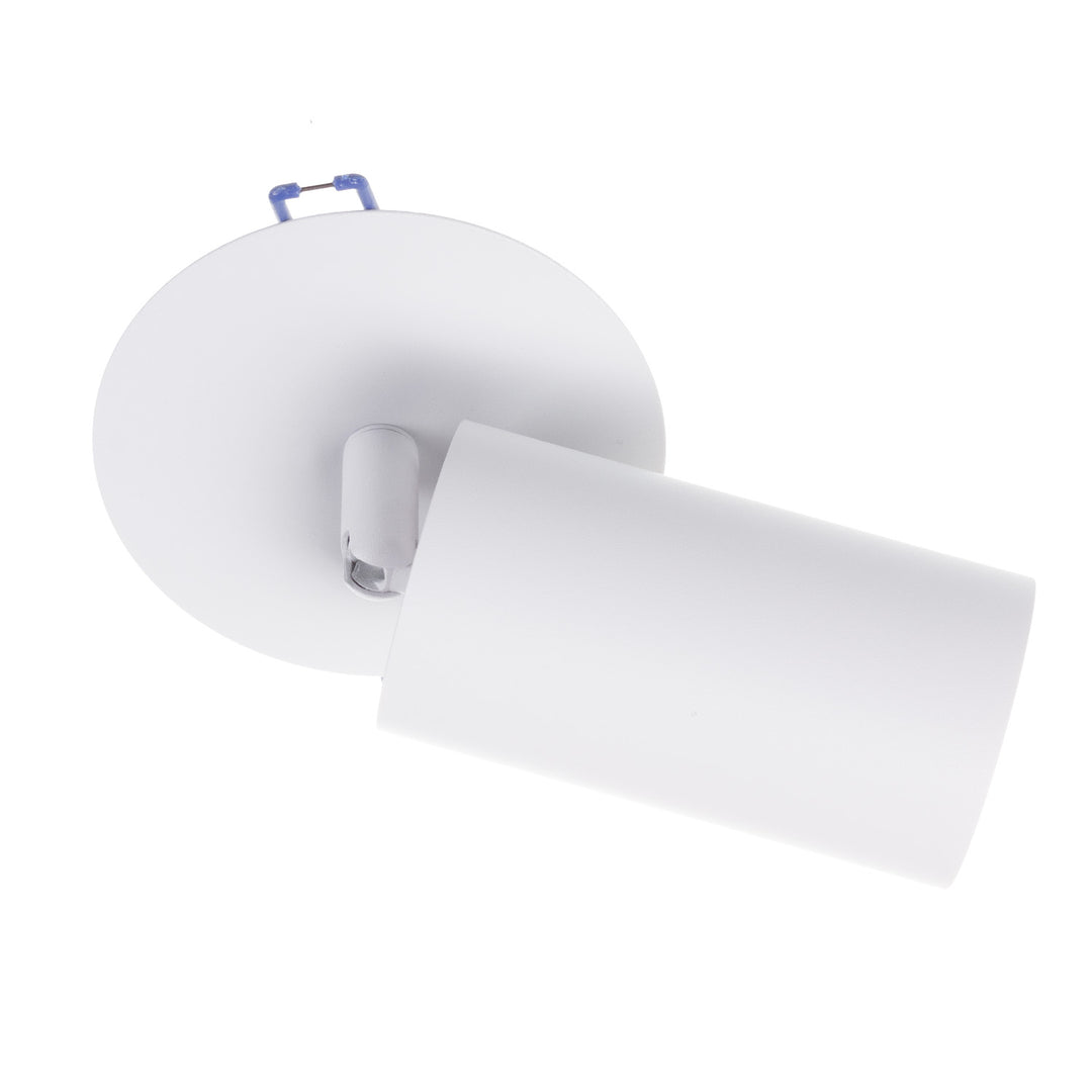 Maclean flush mount / tube luminaire, spot, round, aluminum, GU10, 55x130mm, white, MCE364 W + LED bulb GU10 7W Maclean Energy MCE437 WW warm white 3000K, 220-240V~, 50/60Hz, 490lm