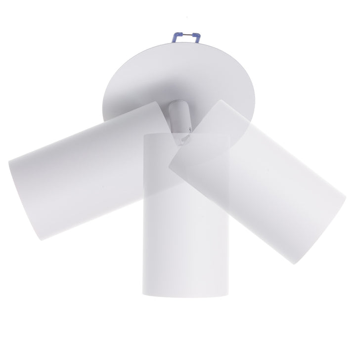 Maclean flush mount / tube luminaire, spot, round, aluminum, GU10, 55x130mm, white, MCE364 W + LED bulb GU10 7W Maclean Energy MCE437 WW warm white 3000K, 220-240V~, 50/60Hz, 490lm