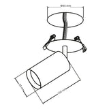 Maclean flush mount/tube luminaire, spot, round, aluminum, GU10, 55x130mm, white, MCE364 W 3pcs+ Maclean Energy MCE437 NW GU10 7W LED bulb neutral white 4000K, 220-240V~, 50/60Hz 3pcs