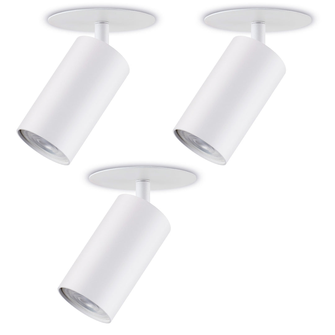 Maclean flush mount/tube luminaire, spot, round, aluminum, GU10, 55x130mm, white, MCE364 W 3pcs+ Maclean Energy MCE437 NW GU10 7W LED bulb neutral white 4000K, 220-240V~, 50/60Hz 3pcs