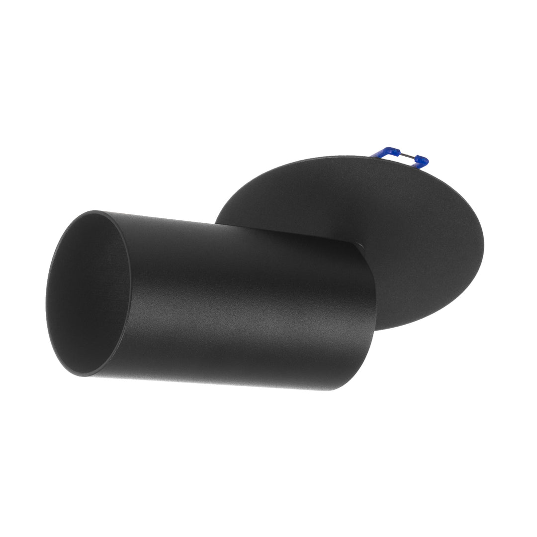 Maclean flush mount / tube luminaire, spot, round, aluminum, GU10, 55x130mm, black color, MCE364 B+LED bulb GU10 7W Maclean Energy MCE437 WW warm white 3000K, 220-240V~, 50/60Hz, 490lm