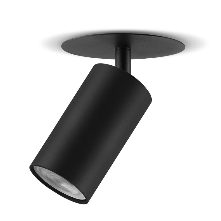 Maclean flush-mounted luminaire/tube, spot, round, aluminum, GU10, 55x130mm, black color, MCE364 B 3pcs+LED bulb GU10 7W Maclean Energy MCE437 NW neutral white 4000K, 220-240V~, 50/60Hz, 3pcs
