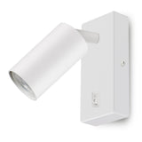 Maclean wall lamp / wall light, spot, round, GU10, with switch 55x90mm, white, MCE369 W+ LED bulb GU10 7W Maclean Energy MCE437 NW neutral white 4000K, 220-240V~, 50/60Hz, 490 lumens