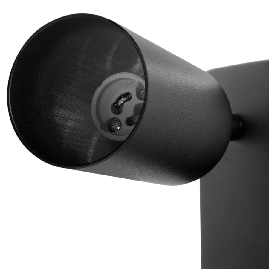 Wall lamp / wall lamp Maclean, spot, round, GU10, with switch 55x90mm, black color, MCE369 B 2pcs+ LED bulb GU10 7W Maclean Energy MCE437 NW neutral white 4000K, 220-240V~, 50/60Hz, 2pcs