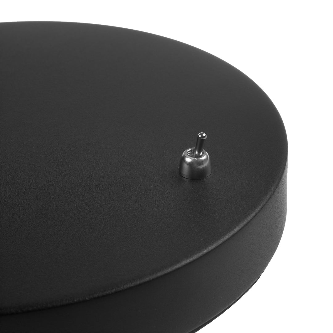 Maclean GU10 desk lamp, spot, round, GU10, with 55x90mm switch, black color, MCE370 B+LED bulb GU10 7W Maclean Energy MCE437 NW neutral white 4000K, 220-240V~, 50/60Hz, 490 lumens