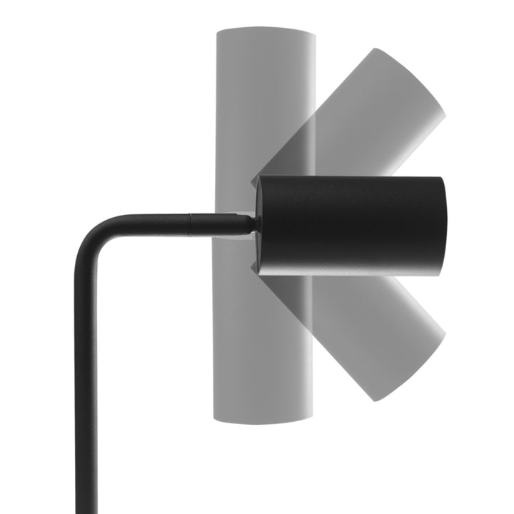 Maclean GU10 desk lamp, spot, round, GU10, with 55x90mm switch, black color, MCE370 B+LED bulb GU10 7W Maclean Energy MCE437 NW neutral white 4000K, 220-240V~, 50/60Hz, 490 lumens