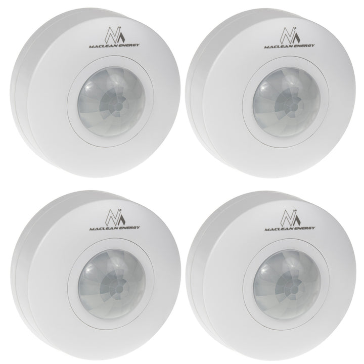 Maclean PIR motion sensor, 6m range, ceiling mounted, max load 1200W, IP20, MCE314 W 4 pieces