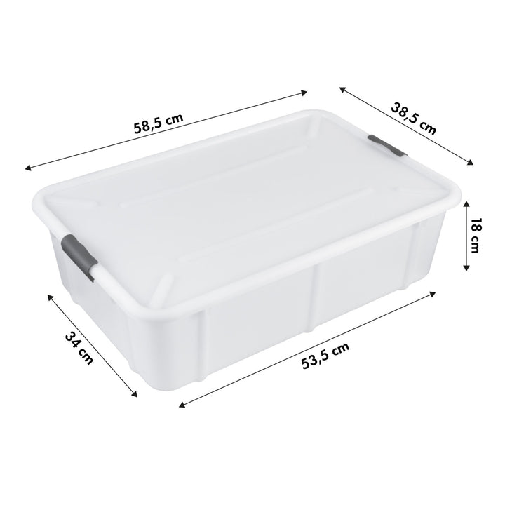 BranQ Velur 29L storage container with lid and wheels