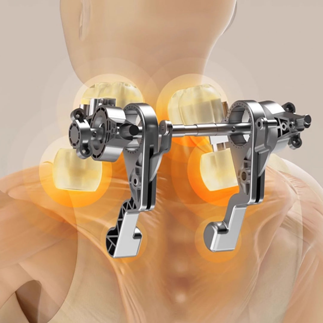 Shoulder and neck massager. Shiatsu, 5D imitation hands, 6 massage heads, 3 modes, 3 speeds, Cordless, USB-C charging port NECK &amp; SHOULDERS MASSAGER
