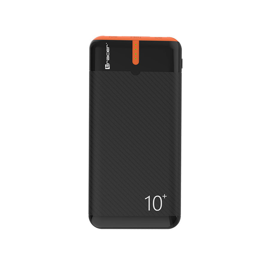 Tracer Powerbank, 10000 mAh, black and orange, USB C, 2A, EnerGo