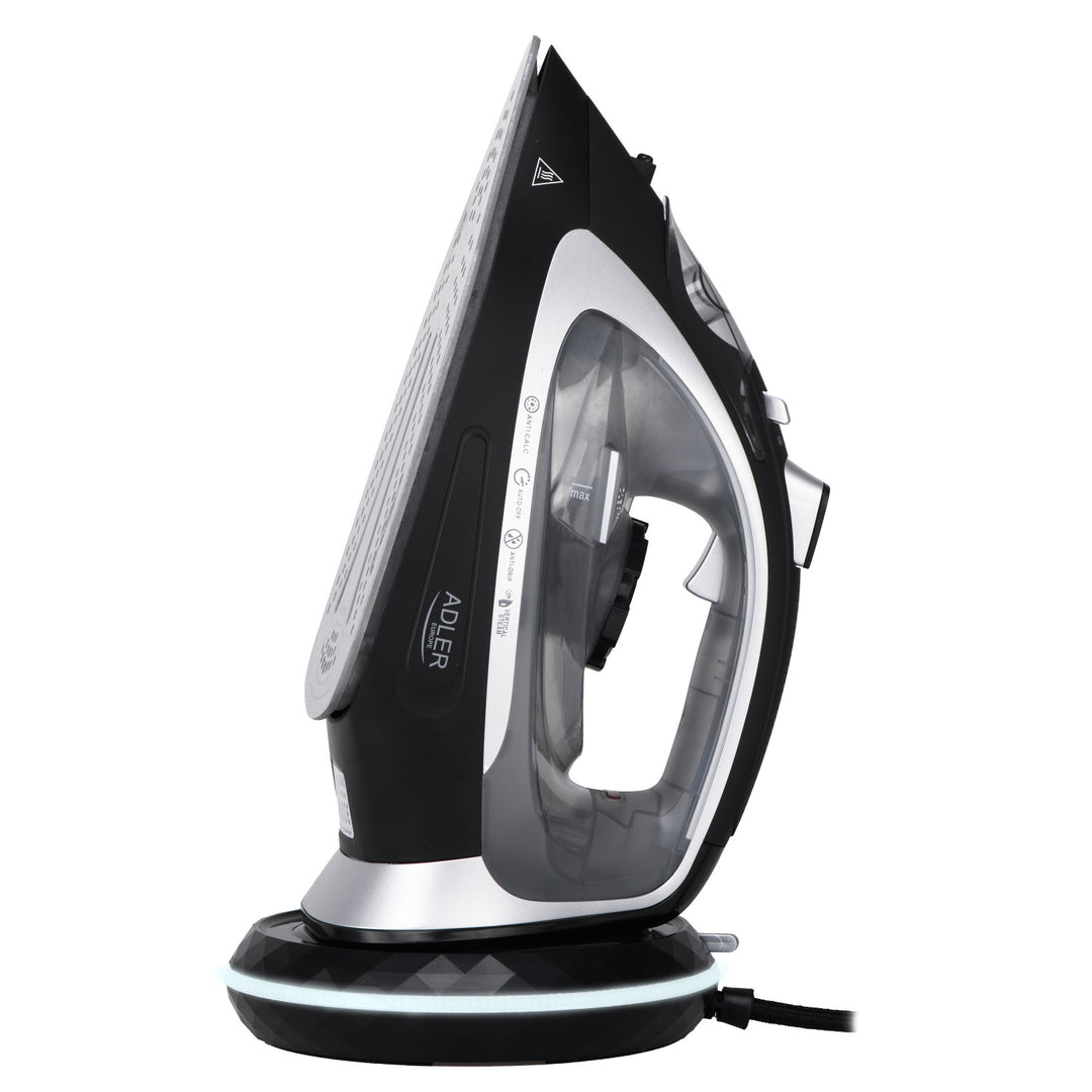 Adler steam iron, cordless, ceramic soleplate, 2800W, AD 5043