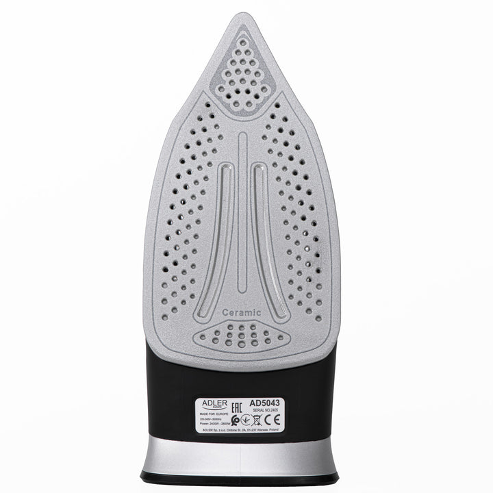 Adler steam iron, cordless, ceramic soleplate, 2800W, AD 5043