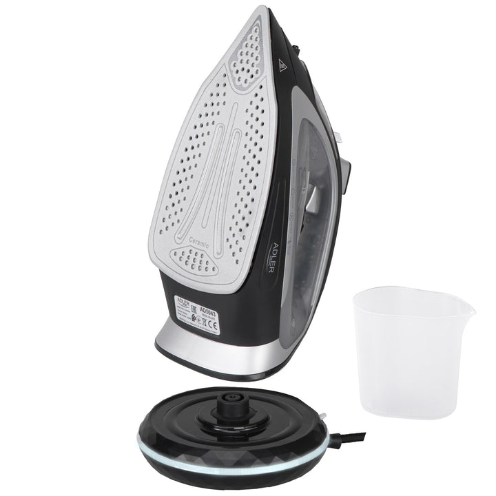 Adler steam iron, cordless, ceramic soleplate, 2800W, AD 5043