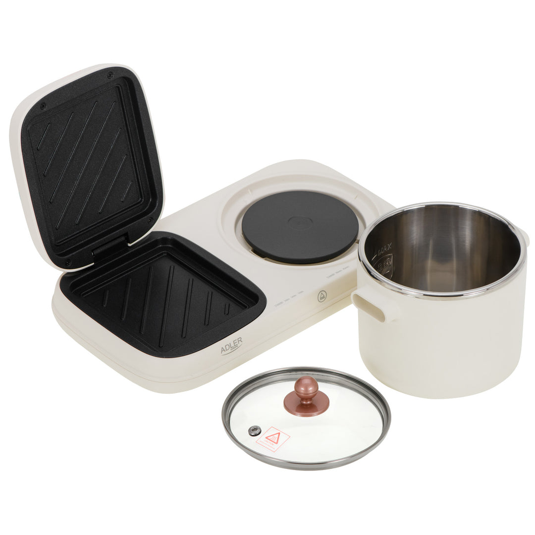 Breakfast station 2 in 1 - grill and cooking pot Adler AD 6421