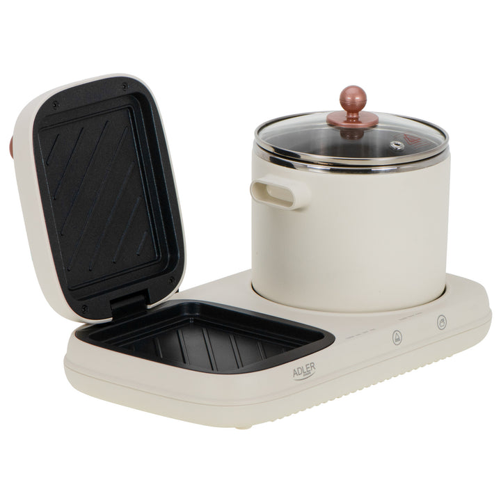 Breakfast station 2 in 1 - grill and cooking pot Adler AD 6421