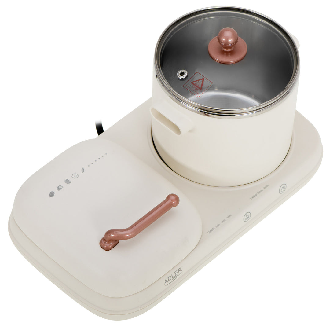 Breakfast station 2 in 1 - grill and cooking pot Adler AD 6421