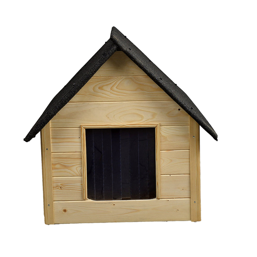 Cró do mhadraí, cait Woodok, inslithe, adhmaid, XL mór, le haghaidh féin-thionóil agus péinteála, darach tuartha líonta do mhadraí suas le 20 kg