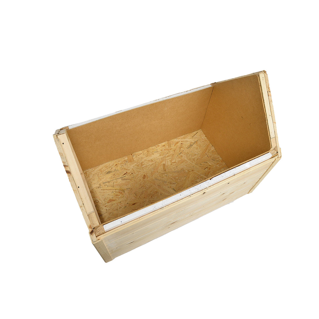 Cró do mhadraí, cait Woodok, inslithe, adhmaid, XL mór, le haghaidh féin-thionóil agus péinteála, darach tuartha líonta do mhadraí suas le 20 kg