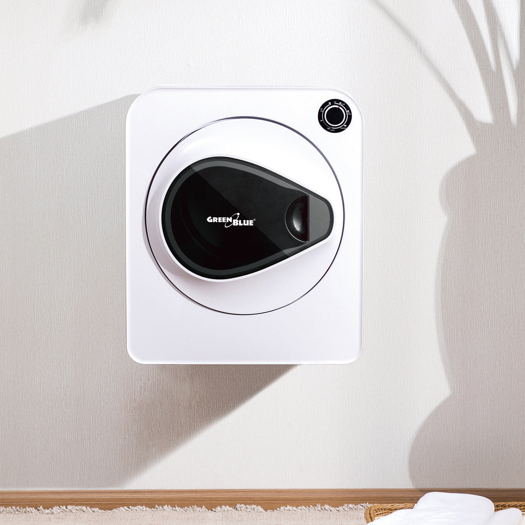 GreenBlue electric clothes tumble dryer, 3kg load, GB405 + GreenBlue GB483 tumble dryer filter set , 1x inlet, 2x outlet, (fits GB405, GB410, GB415)