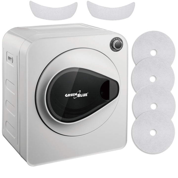 GreenBlue electric clothes tumble dryer, 3kg load, GB405+ 2pcs. GreenBlue GB483 tumble dryer filter set.