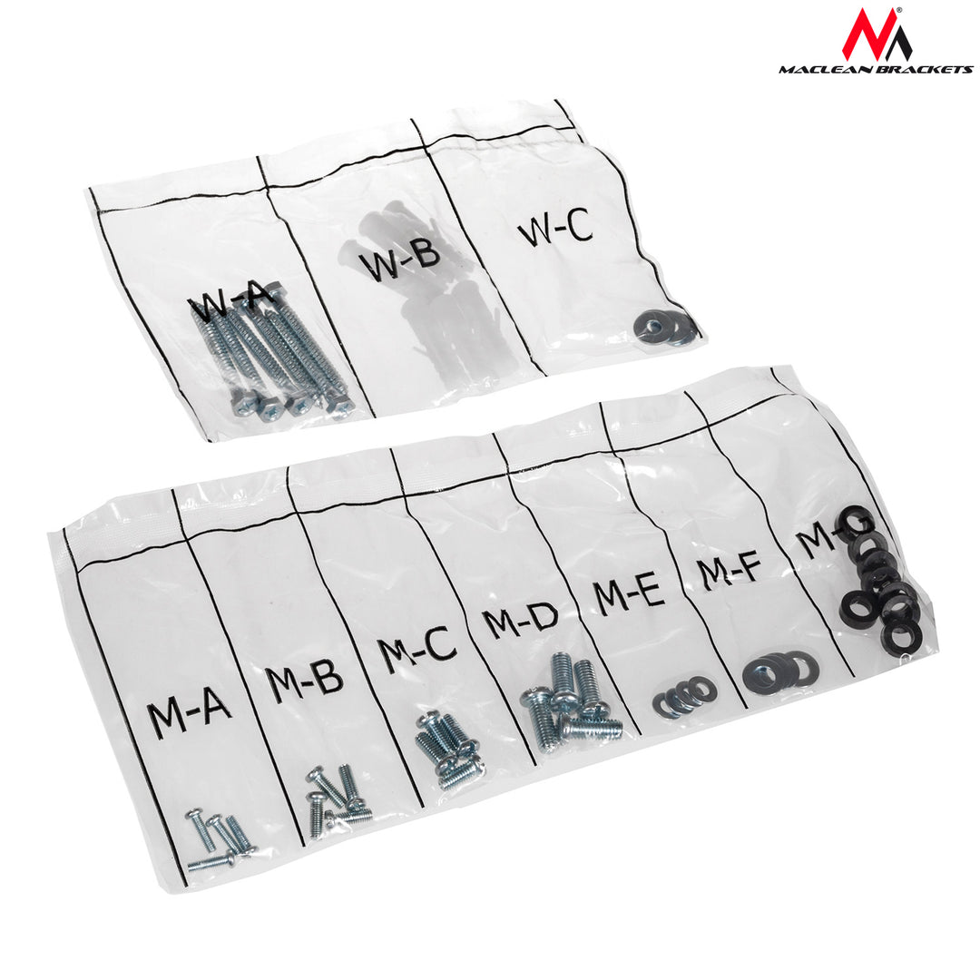 Gléas teilifíse Maclean le seilf DVD, vesa 200x200, 23"-42", 30kg, MC-771+HDMI 2.0 4K 3D UHD 1.8m CÁBLA 48 giotán