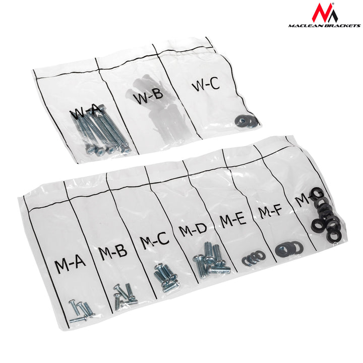 Gléas teilifíse Maclean le seilf DVD, vesa 200x200, 23"-42", 30kg, MC-771+HDMI 2.0 4K 3D UHD 1.8m CÁBLA 48 giotán