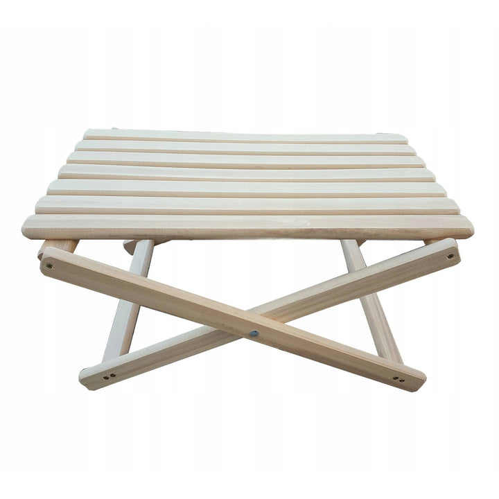 Set of 2 beach chairs, black color + wooden coffee table Woodok