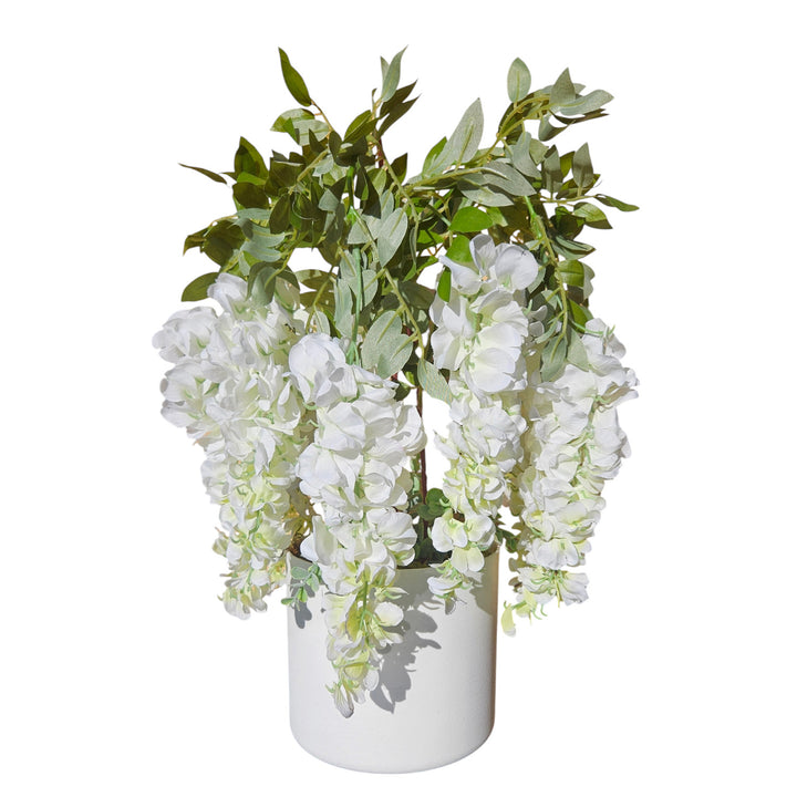 Artificial wisteria Damich, 3-stem flowers, 9 inflorescences, 9pwb