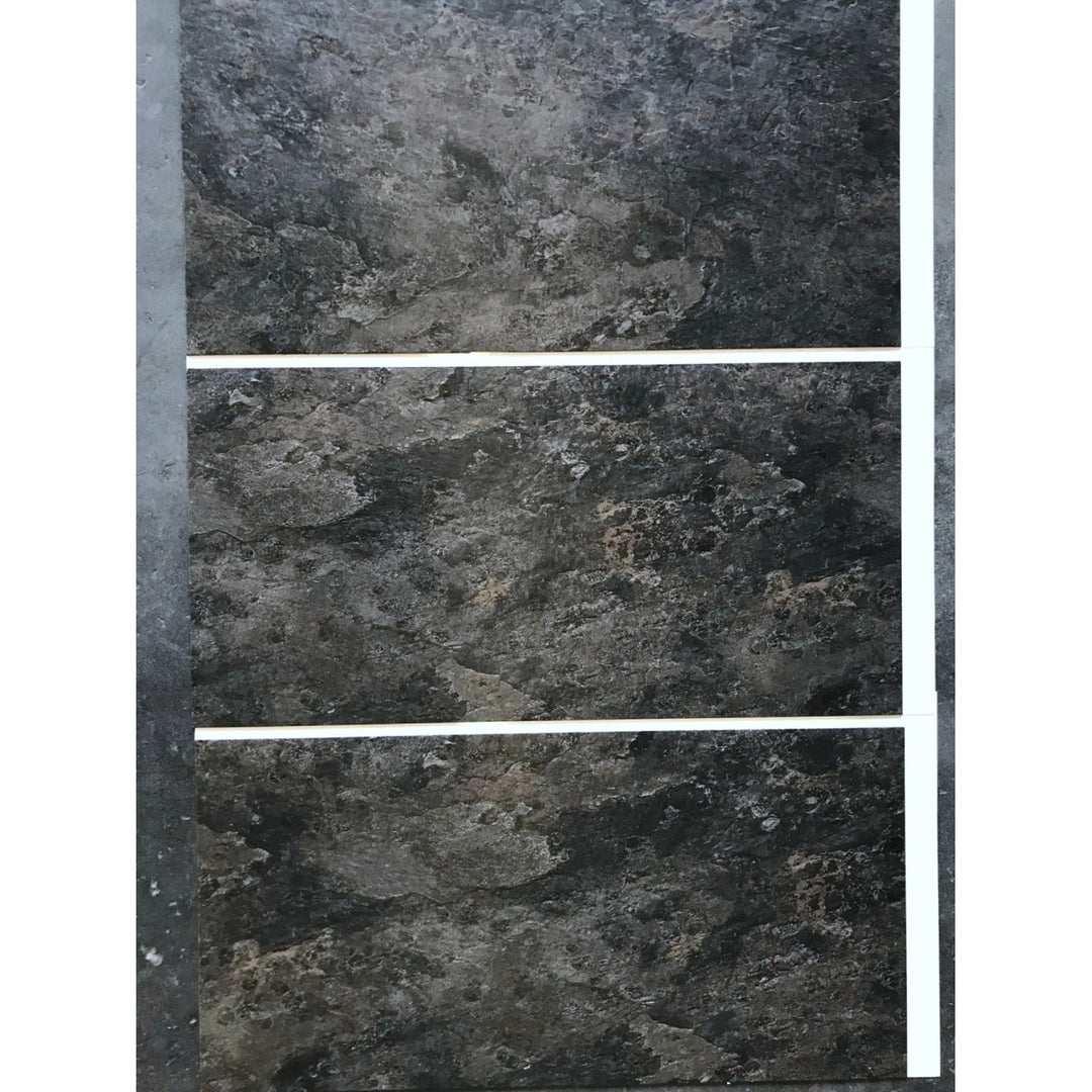 Self-adhesive tiles for wall floor Fliesana, set of 3 pieces, waterproof, pattern natural stone (slate)