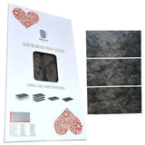Self-adhesive tiles for wall floor Fliesana, set of 3 pieces, waterproof, pattern natural stone (slate)