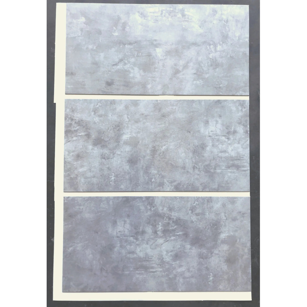 Self-adhesive tiles for wall floor Fliesana, set of 3 pieces, waterproof, pattern light gray concrete