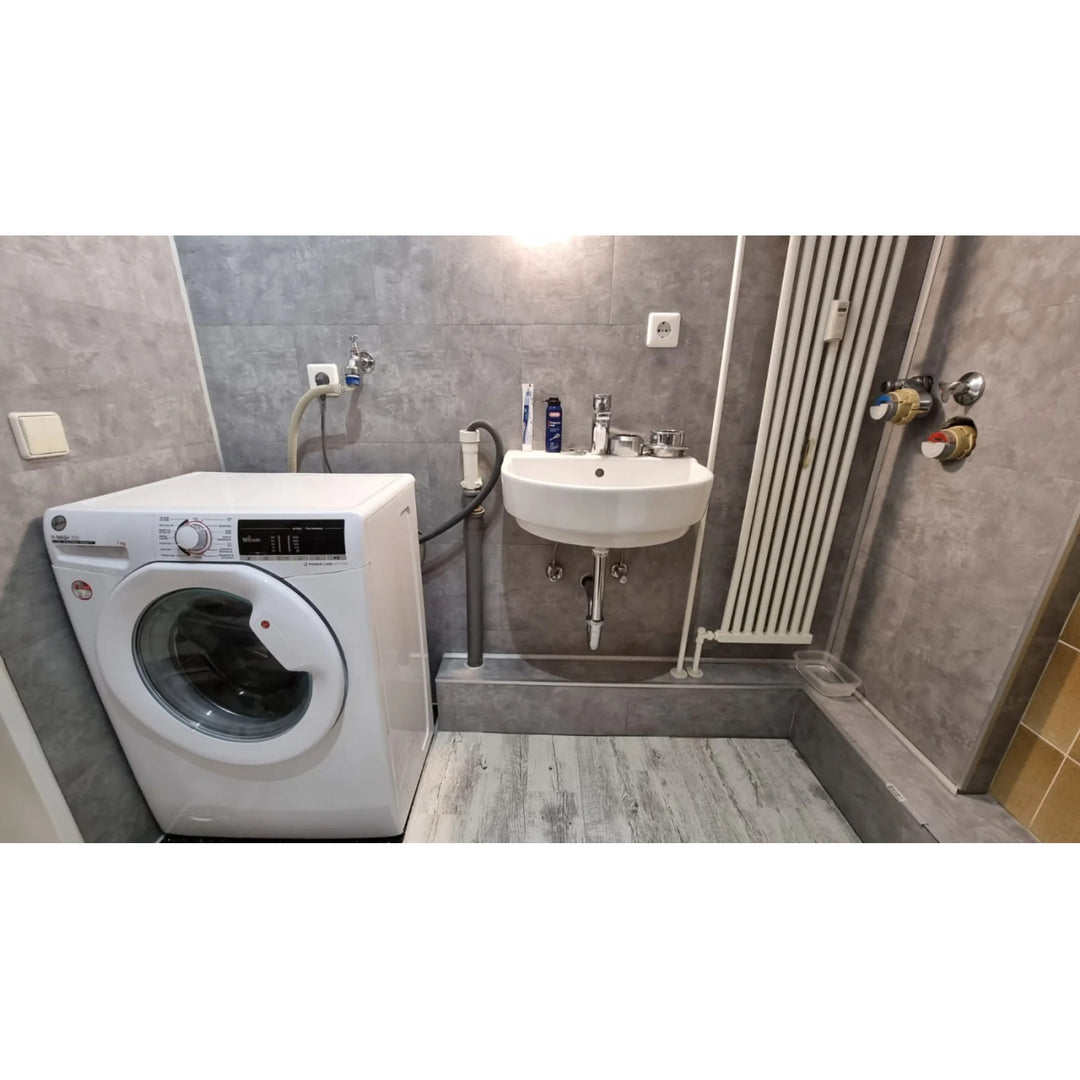 Self-adhesive tiles for wall floor Fliesana, set of 3 pieces, waterproof, pattern light gray concrete