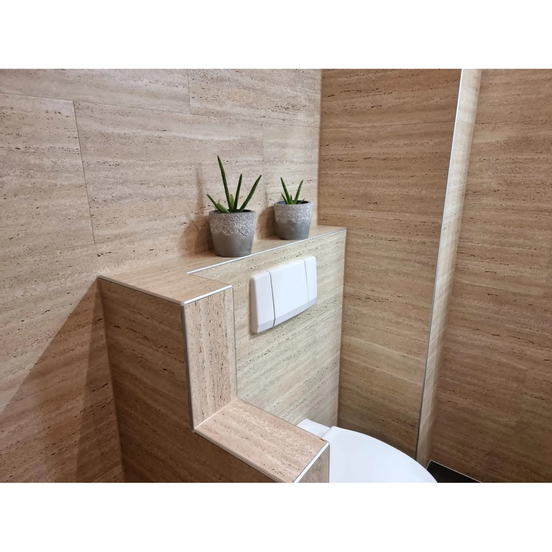 Self-adhesive tiles for wall floor Fliesana, set of 3 pieces, waterproof, natural stone pattern