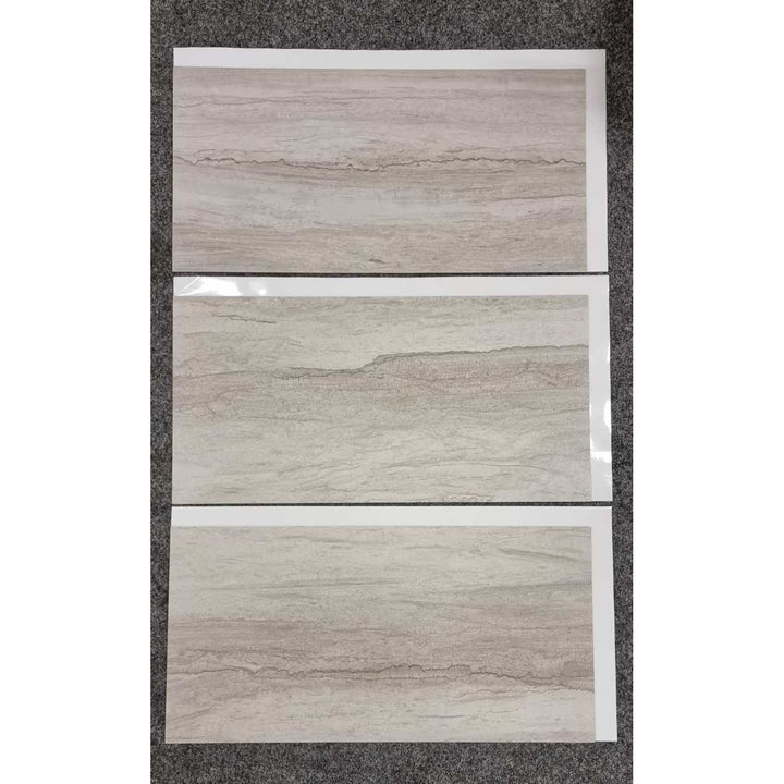 Self-adhesive tiles for wall floor Fliesana, set of 3 pieces, waterproof, natural stone pattern (cliff)