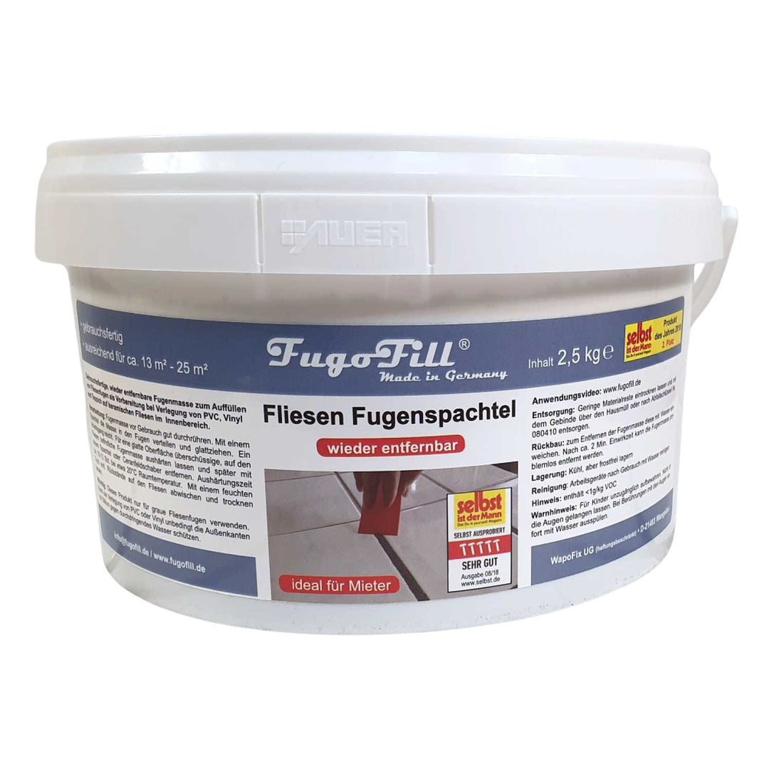 FugoFill removable tile grout, ready to use, 2.5kg, gray