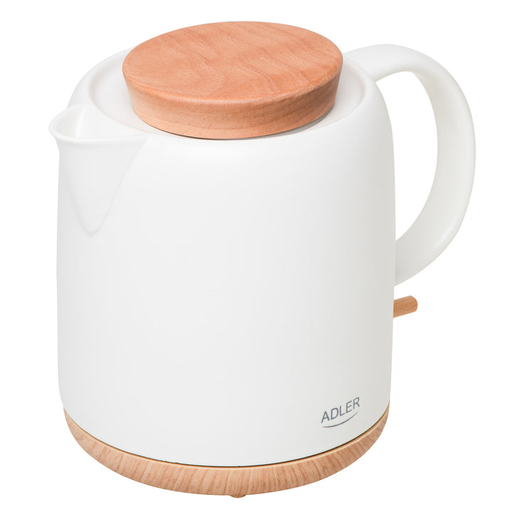 Ceramic electric kettle 1.0L, 1200W, ecru, Adler AD 1304