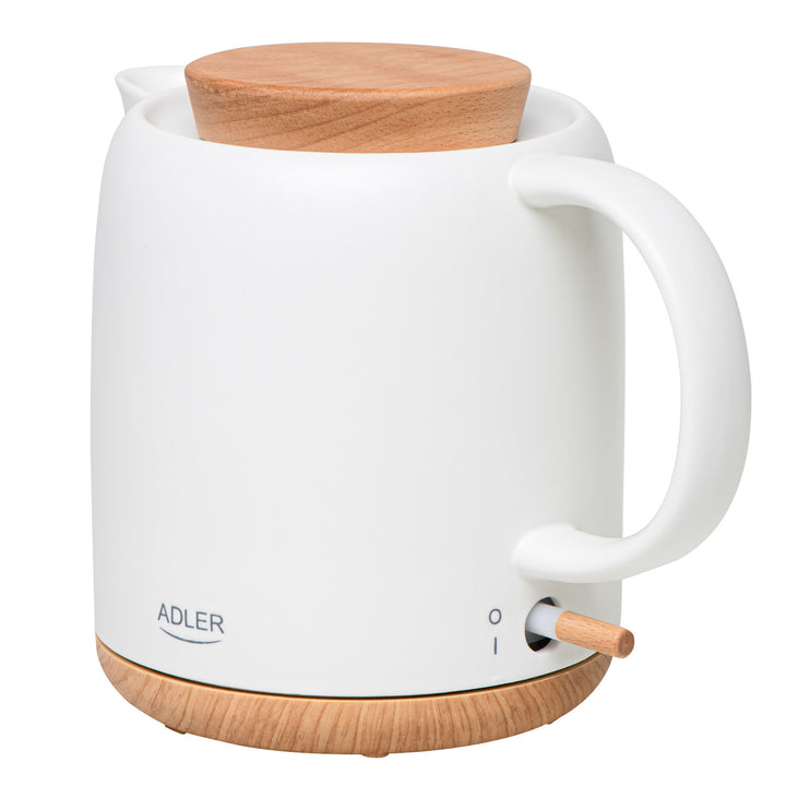 Ceramic electric kettle 1.0L, 1200W, ecru, Adler AD 1304