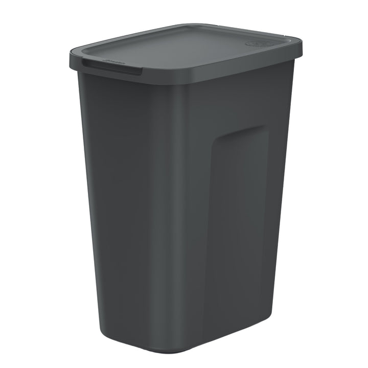 Keden trash garbage can, capacity 35 liters, black, COMPACTA Q PLUS