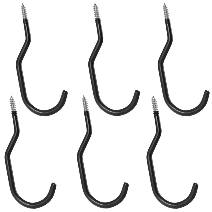 Sraith de 6 crúca síleála Maclean, le haghaidh dréimire, rothair, píobán gairdín, cruach, ualach uasta 10kg/láimhseáil, MC-485