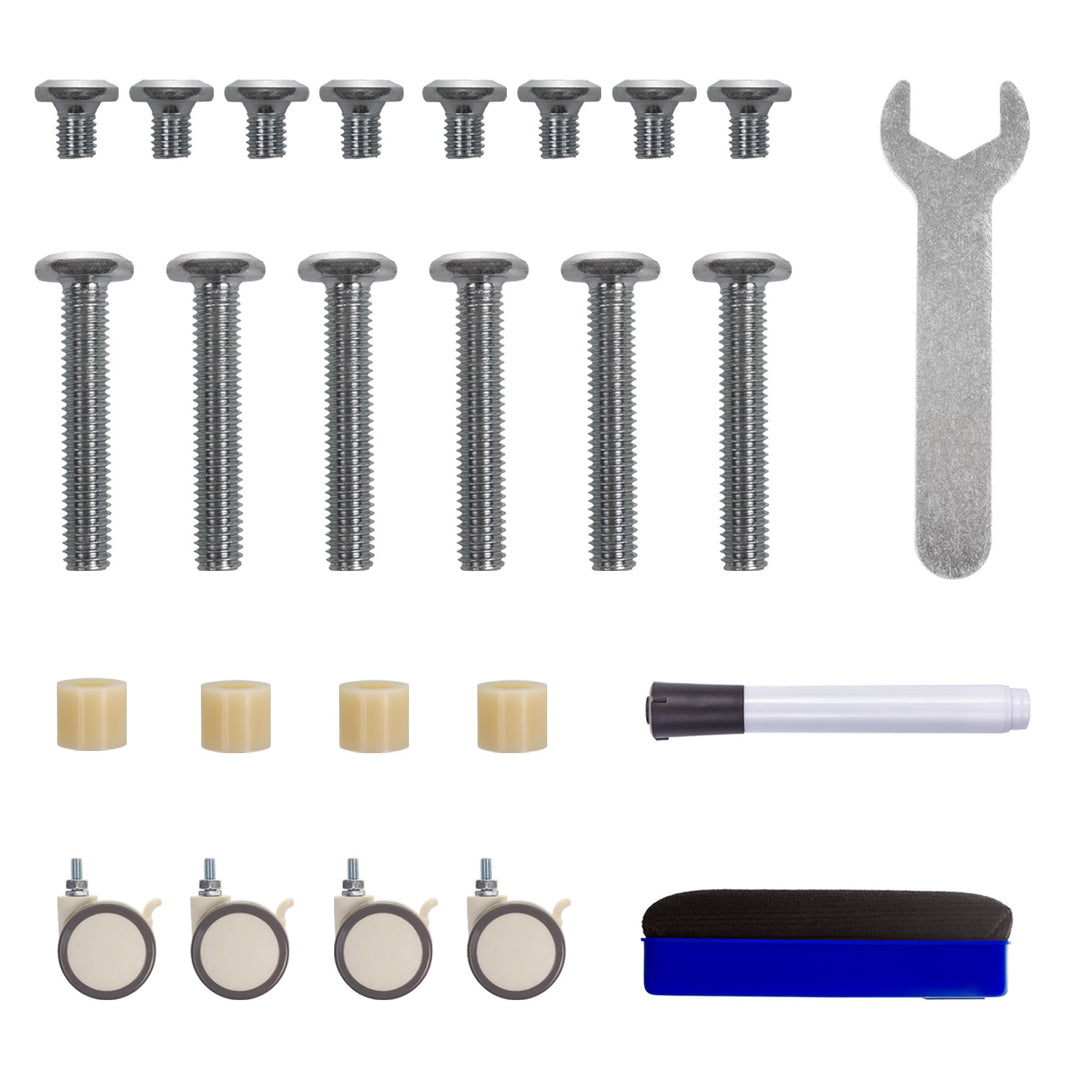 Ergo Office mobile dry erase board, vertical orientation, white, single sided, with shelf, board dimensions 1190x790mm, ER-305