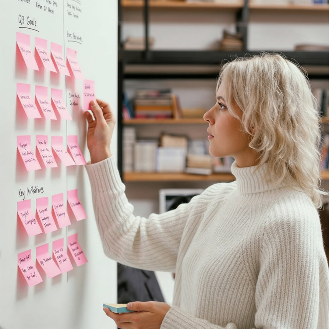 Ergo Office mobile dry erase board, vertical orientation, white, single sided, with shelf, board dimensions 1190x790mm, ER-305