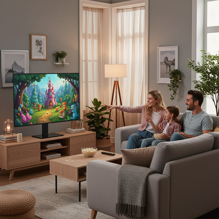 Maclean universal TV stand, for RTV cabinet, stand, max. 40kg, max. VESA 400x400, height and angle adjustment, for 32-65" TV, MC-1240